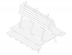 Progetto per costruire tavolo e panca con 71 elementi